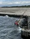 Skibet skulle have ligget i inderhavnen i noget tid, før det sejlede ud og efterfølgende stødte på grund. Privatfoto