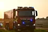 Brandbiler fra Lolland-Falster Brandvæsen kom farende på de så ved på det nordvestlige Falster. Foto: Presse-fotos.dk