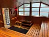 Udsigten er ganske flot inde fra Nysted Sauna med havbadet lige uden for vinduerne. Privatfoto