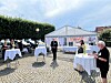 Tidligere i juli var der et lille borgermøde om byudviklingen på Torvet i Sakskøbing med præsentation af skitser i teltet og tale ved Bob Richard Nilsen (Æ)